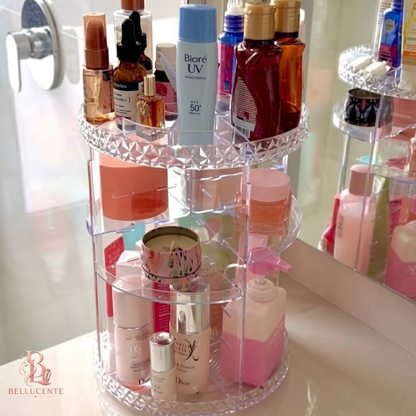 ORGANIZADOR DE MAQUILLAJE COSMÉTICOS GIRATORIO 360°